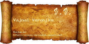 Vajnai Veronika névjegykártya